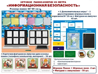 Панно "Информационная безопасность", фетр (66дет.+ 2 планшета) Панно "Информационная безопасность", фетр (66дет.+ 2 планшета)
