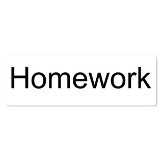 Магнитная карточка "Homework" (фон белый)
