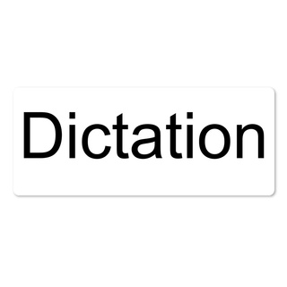 Магнитная карточка "Dictation" (фон белый)