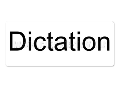 Магнитная карточка "Dictation" (фон белый)