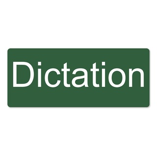 Магнитная карточка "Dictation" (фон зелёный)