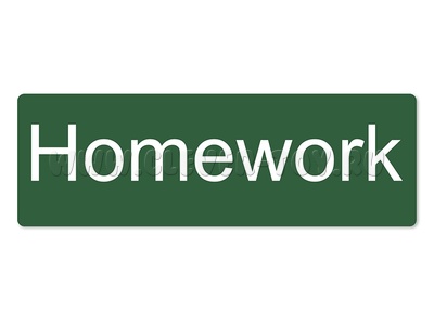 Магнитная карточка "Homework" (фон зелёный)