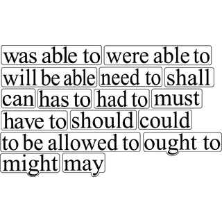 Набор магнитных карточек "Modal verbs" (маленький размер)