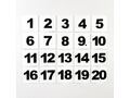 Набор магнитных карточек "Числа от 1 до 20" (фон белый)