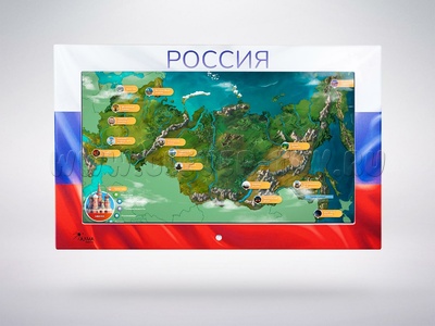 Интерактивная панель "Цвета России"